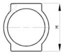 Nypel do przepływomierzy RKPP_T, 1-2" x - N10POR